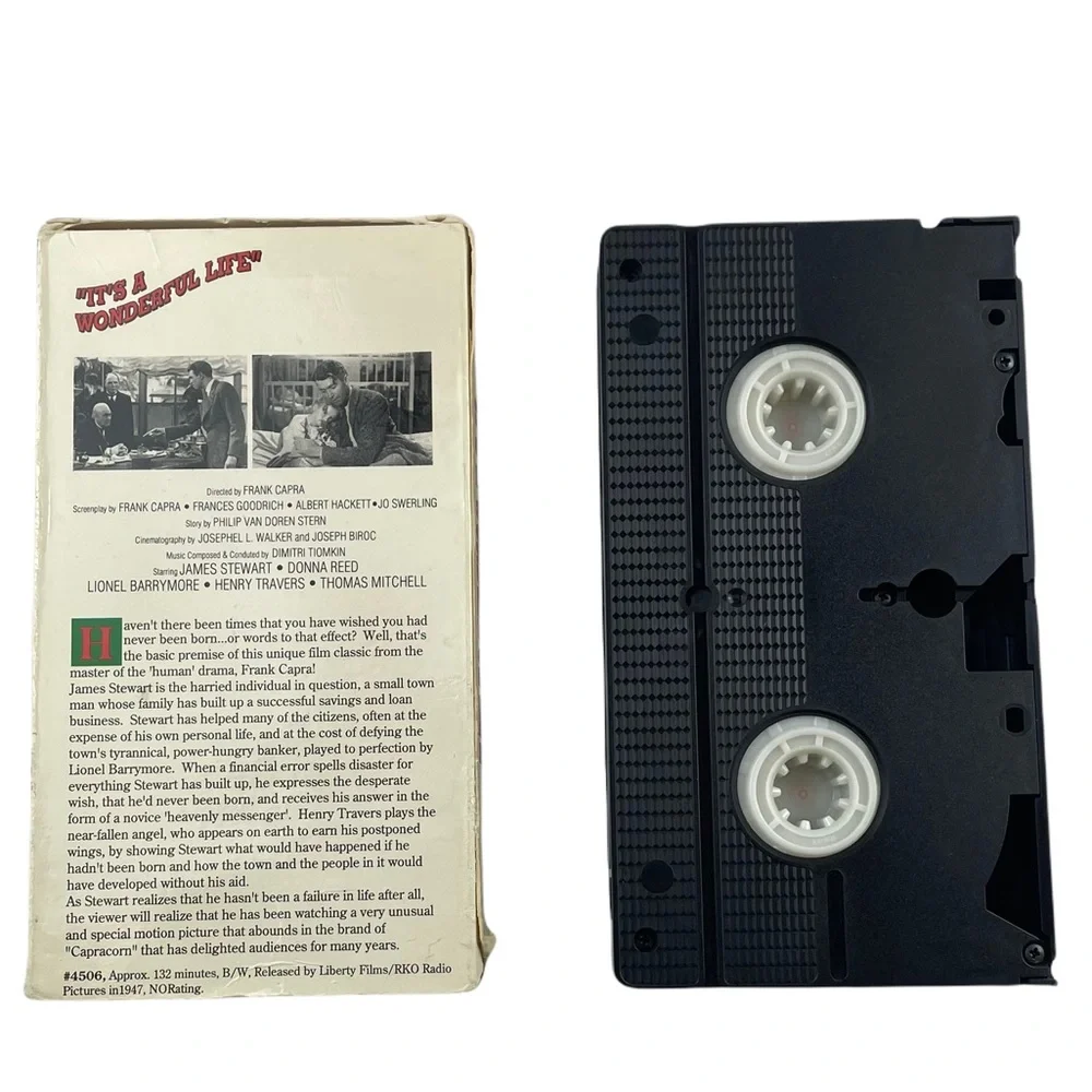 Rare It’s A Wonderful Life VHS by Frank Capra James Stewart Donna Reed Christmas